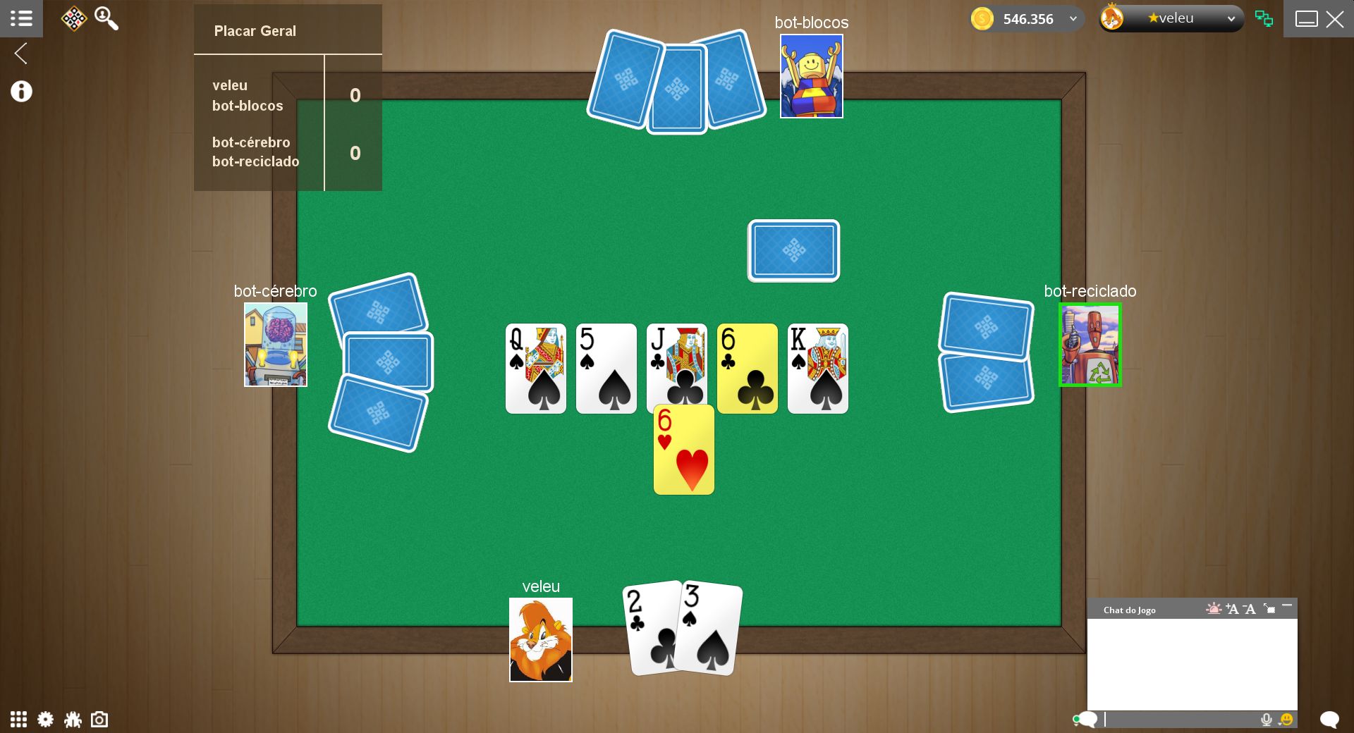 Tranca, um dos jogos de cartas que tem mais variantes de regras e adeptos  do jogo online no mundo.