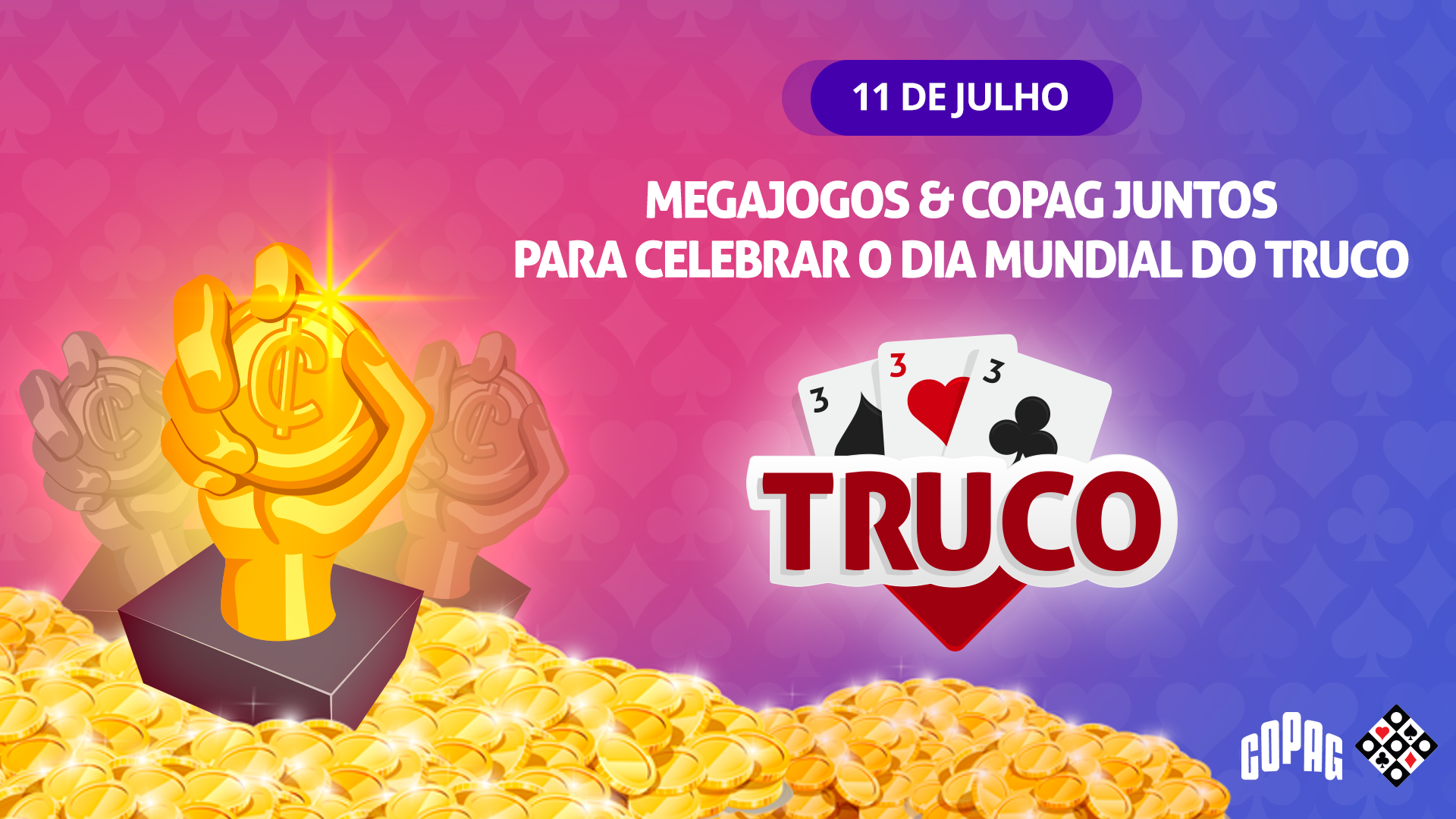 Copag - É HOJE! Às 20h, te esperamos para o SEGUNDO Torneio de Truco Online  Copag. E o torneio será transmitido pela TWITCH, com PREMIAÇÃO para quem  estiver participando do torneio. ;-)