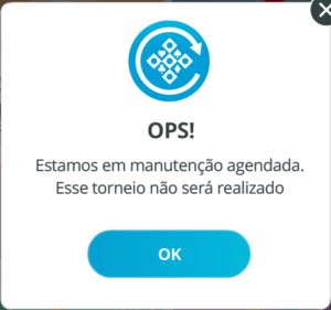 atualização aviso de torneios cancelados